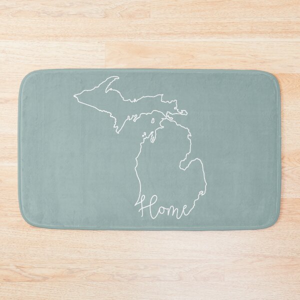 Item preview, Michigan Cursive Home State Outline designed and sold by GreatLakesLocal.