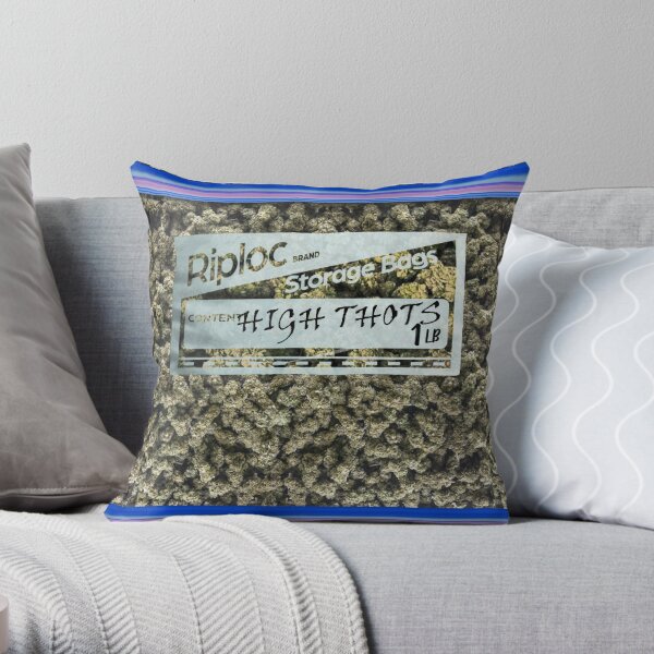 Weed Baggie Throw Pillow