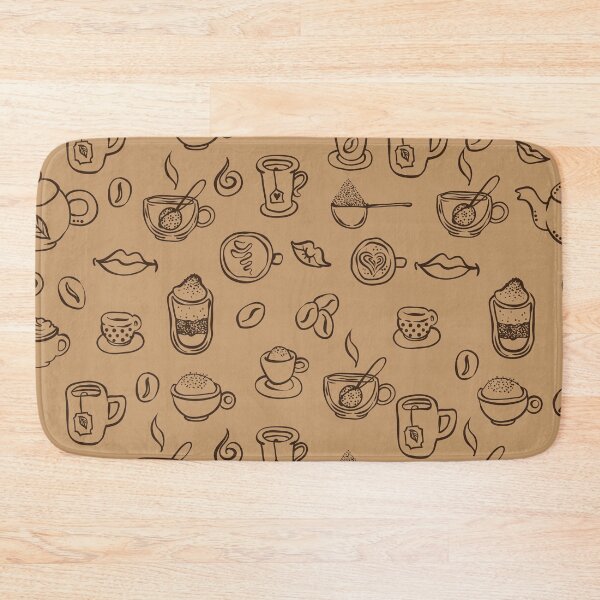 Item preview, Coffee Pattern Design, Funny Vintage Illustration Caffeine Theme, Cappuccino, Coffee Cup, Coffee Beans, Coffee Mugs for Coffee Lovers designed and sold by PrintOfi.
