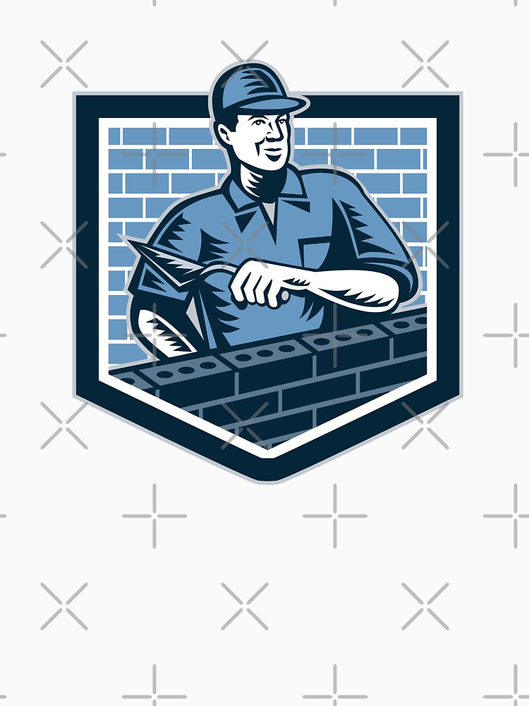 "Brick Layer Mason Masonry Worker Retro" Tshirt by patrimonio Redbubble