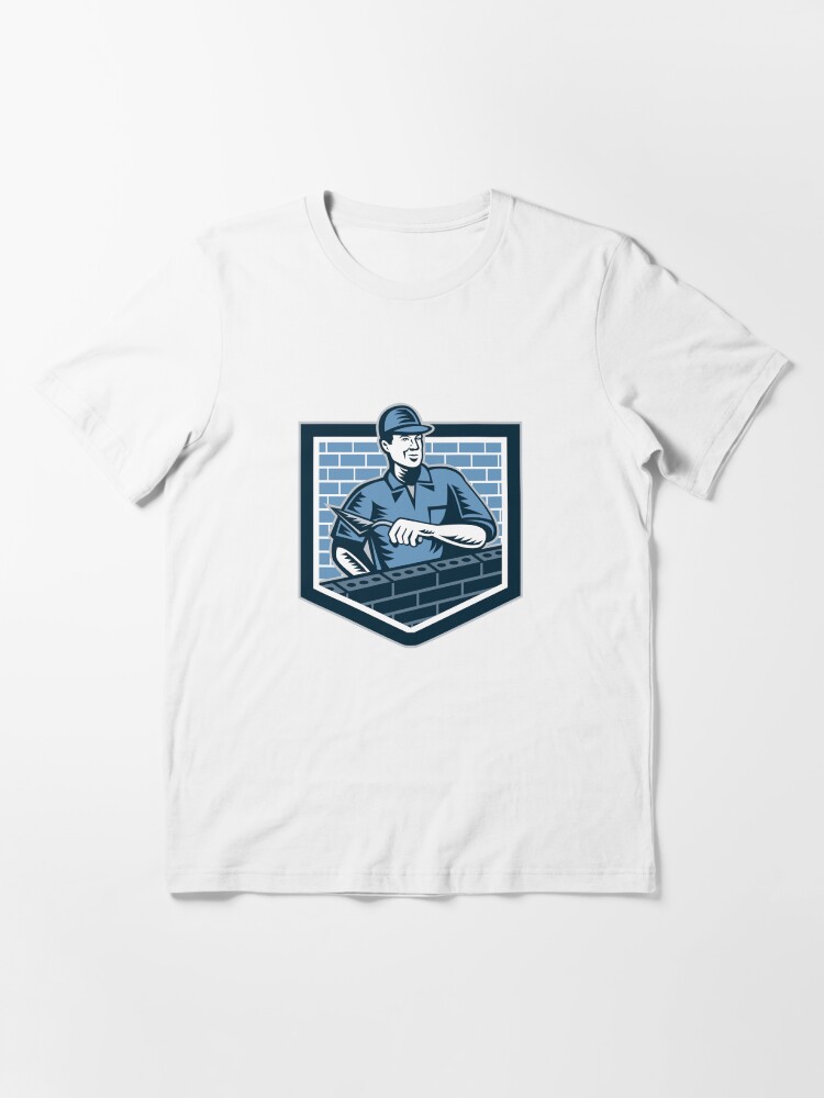 "Brick Layer Mason Masonry Worker Retro" Tshirt for Sale by patrimonio