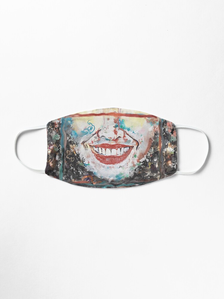 Alternate view of “Crumble” painting (“Happy to be an Artist”) - “Smile” Fine Art series Mask