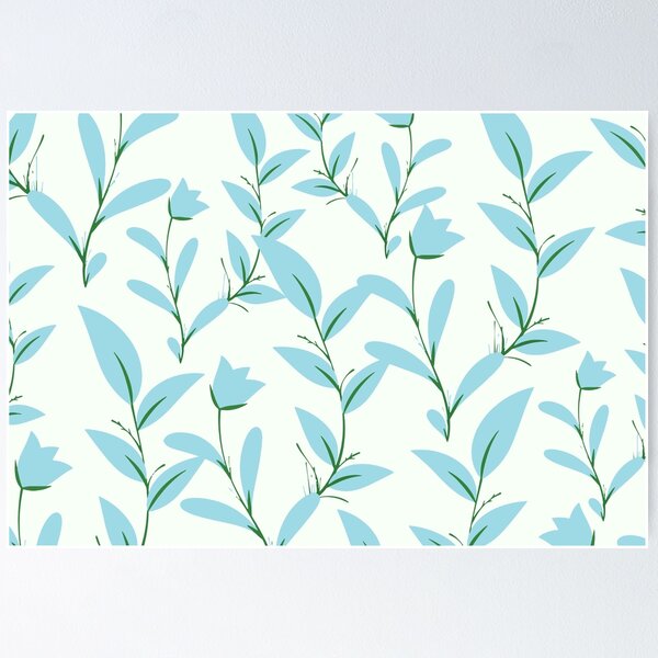 Item preview, light blue Roses pattern blue baby aesthetic  designed and sold by UniqueMw.