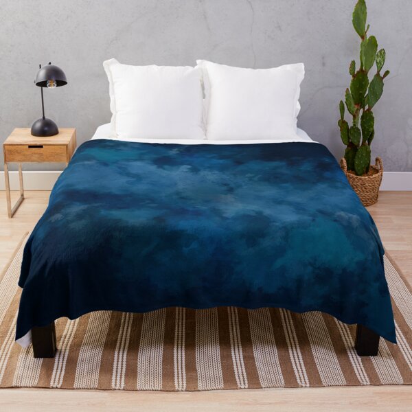 Item preview, Watercolor Cloud Storm Blue Dark, Funny Blue Clouds Pattern Canvas Print designed and sold by PrintOfi.