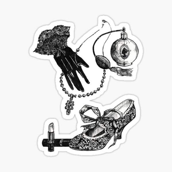 Item preview, jewelry, perfume, lace, boudoir, femme fatale designed and sold by voicivoila.