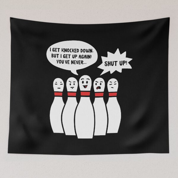 Item preview, Bowling Pin - I Get Knocked Down - Bowler Gift designed and sold by Sandra78.