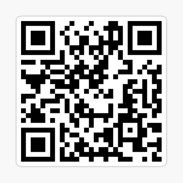 Qr Code Art Stickers Redbubble - qr code for robux