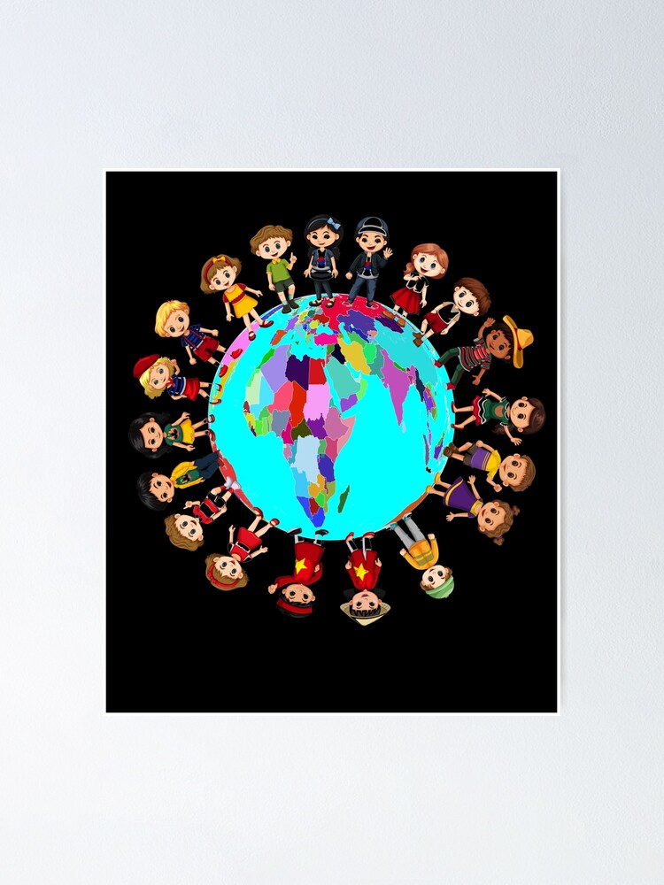 Kinder Auf Der Ganzen Welt Poster Von Mvk Projects Redbubble