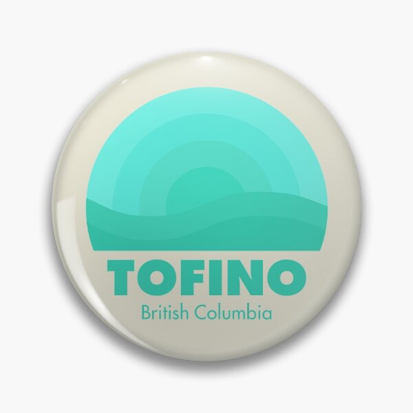 Item preview, Tofino British Columbia Retro Badge Teal designed and sold by modeoftravel.