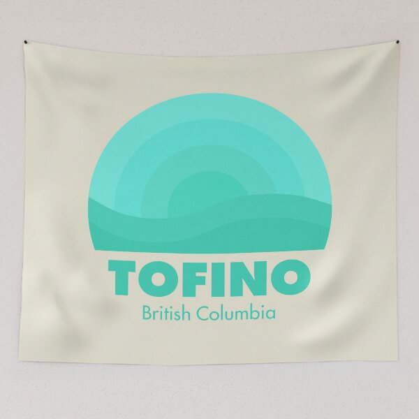 Item preview, Tofino British Columbia Retro Badge Teal designed and sold by modeoftravel.