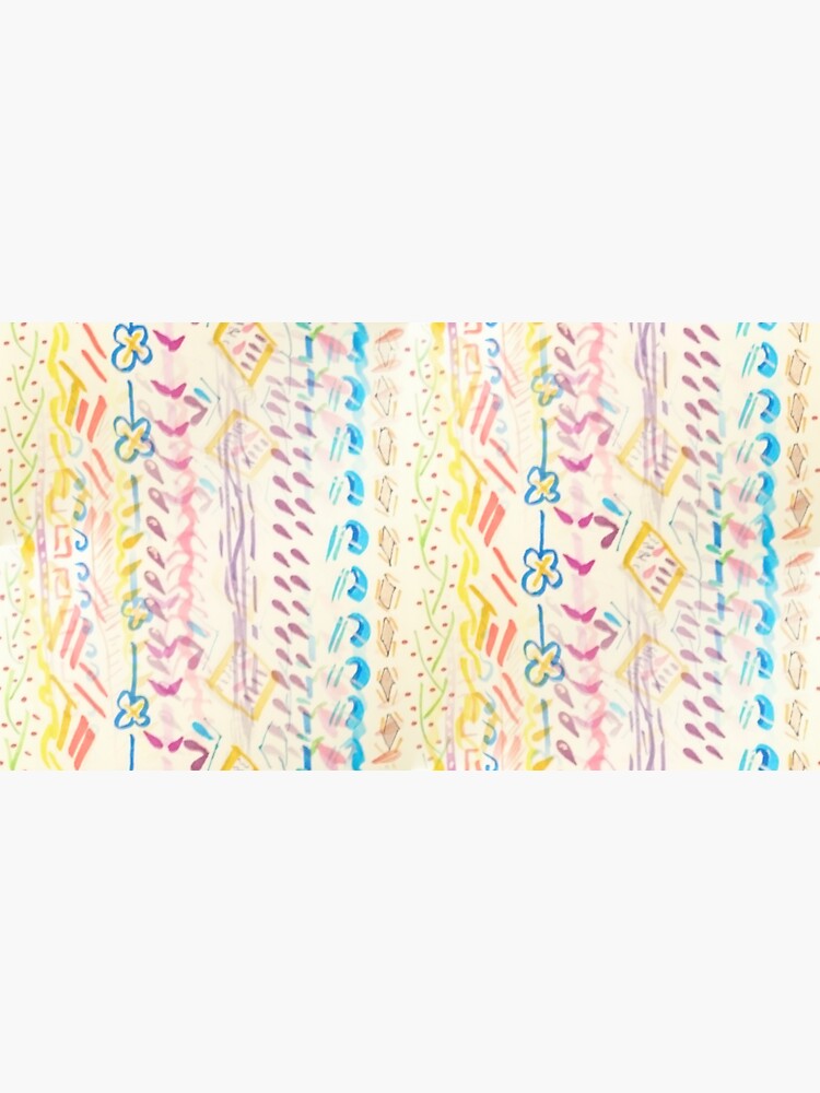 Thumbnail 3 of 3, Sticker, Happy doodling pattern, repeated designed and sold by Melindrea.
