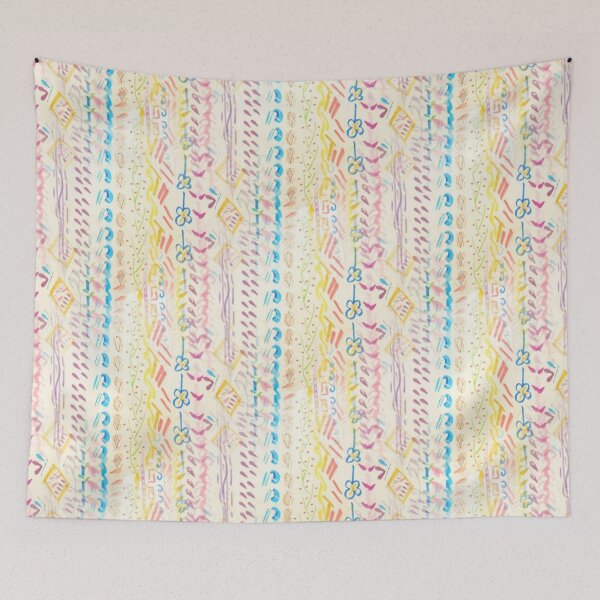 Item preview, Happy doodling pattern, repeated designed and sold by Melindrea.