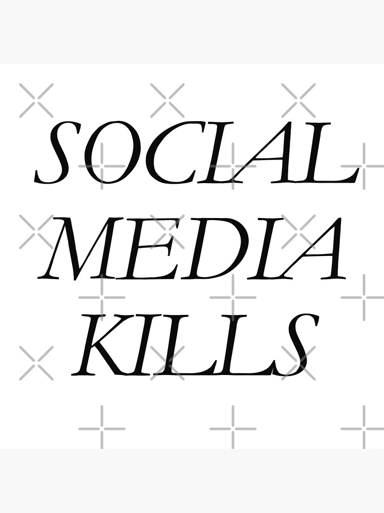 Disover Social Media Kills Warning Canvas