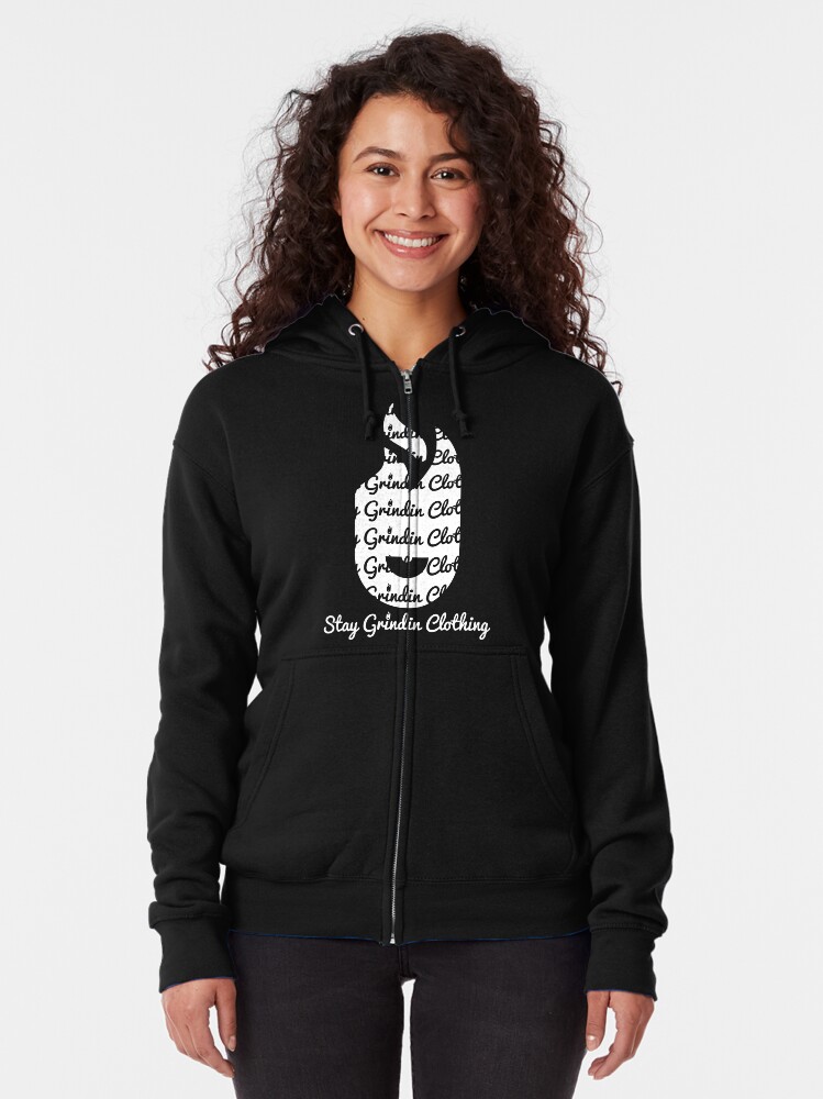 Alternate view of Stay Grindin Clothing - Secondary Logo - Repeat Zipped Hoodie