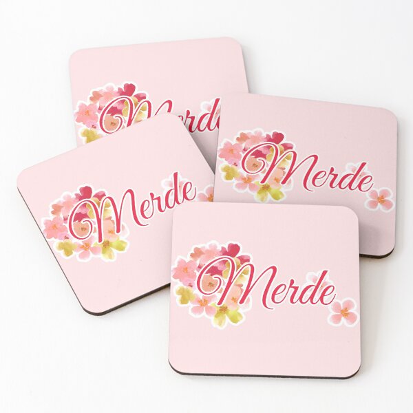 Item preview, Curse with style - Merde red flowers designed and sold by ViridianWonders.
