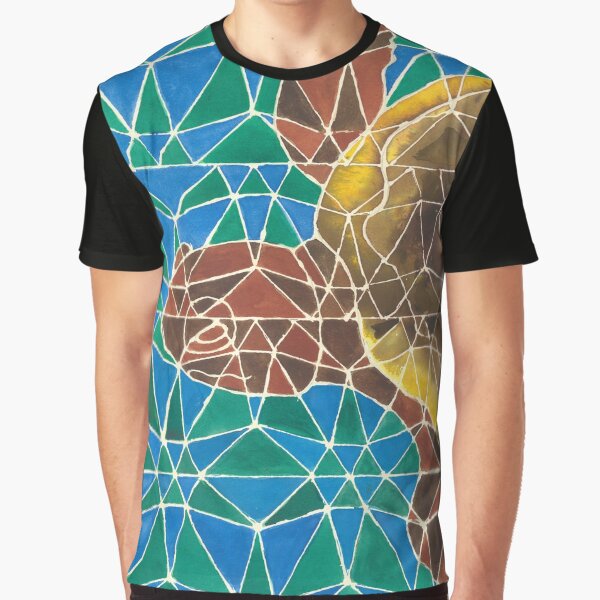 Geometric Watercolor Turtle Graphic T-Shirt