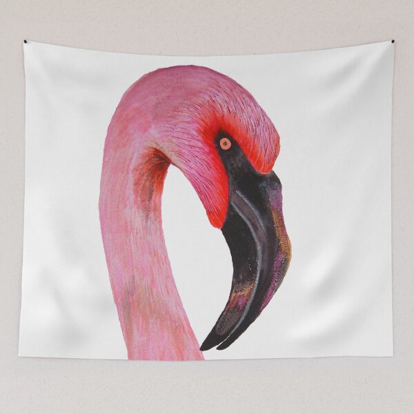 Item preview, Pink Flamingo Bird Gouache Watercolor Painting Wildlife Artwork designed and sold by Alison Langridge.
