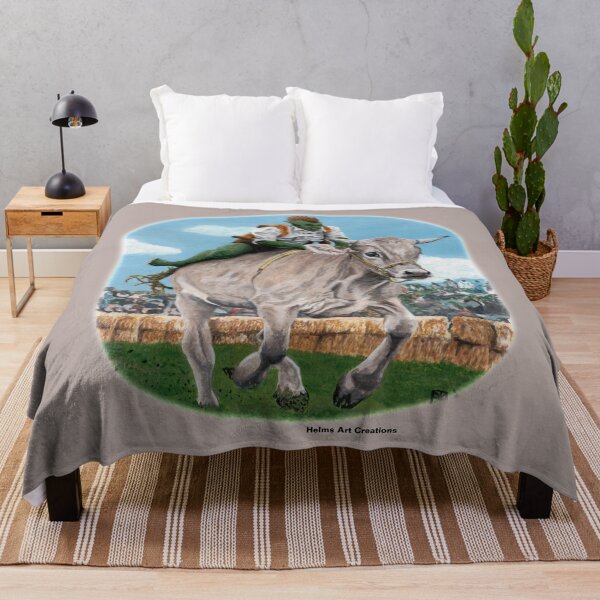 Item preview, Goblin Racer Bull Riding Fantasy Art designed and sold by HelmsArt.