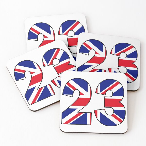 Item preview, Number 23 with UK flag on the background designed and sold by AllShirts21.