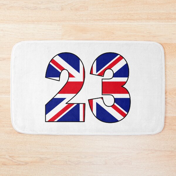 Item preview, Number 23 with UK flag on the background designed and sold by AllShirts21.