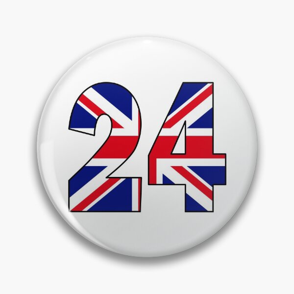 Item preview, Number 24 with UK flag on the background designed and sold by AllShirts21.