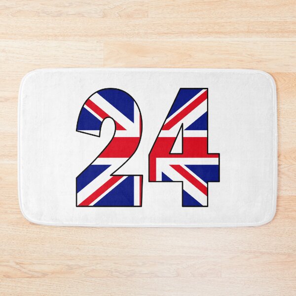 Item preview, Number 24 with UK flag on the background designed and sold by AllShirts21.