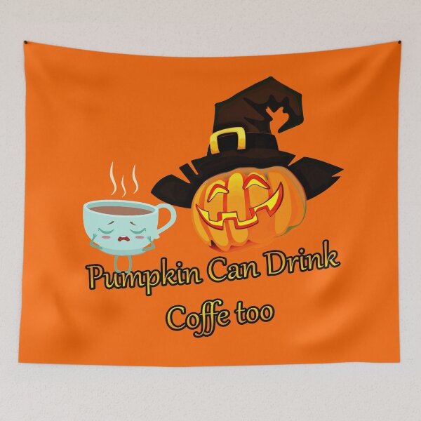 Item preview, Pumpkin Can Drink Coffe Too: Cute halloween gift for kids, kid siblings designed and sold by FunnyDio.