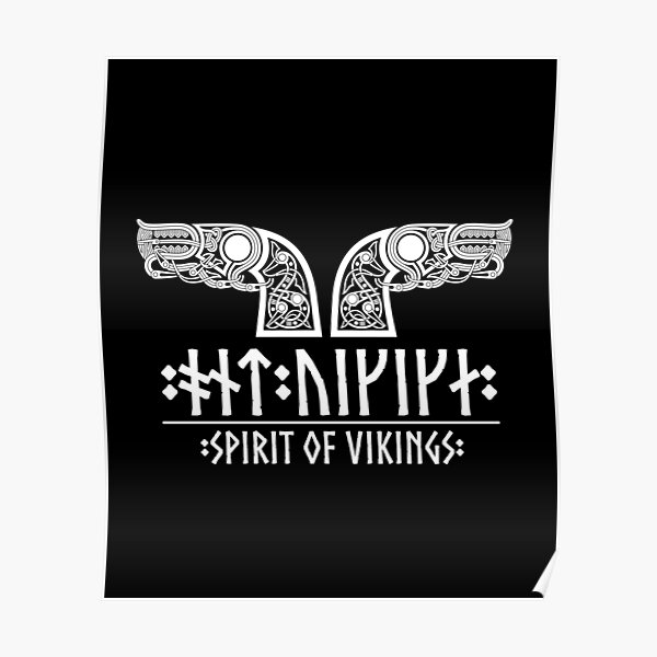 Viking Runic Motto Poster For Sale By Helgi Chris Redbubble