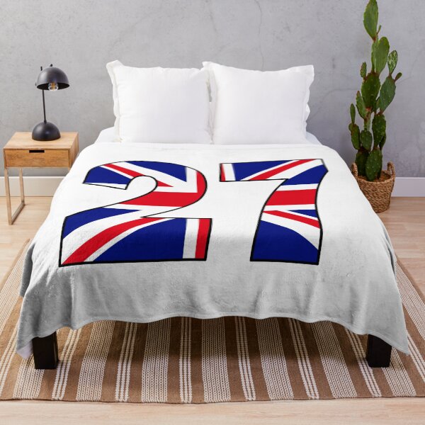 Item preview, Number 27 with UK flag on the background designed and sold by AllShirts21.