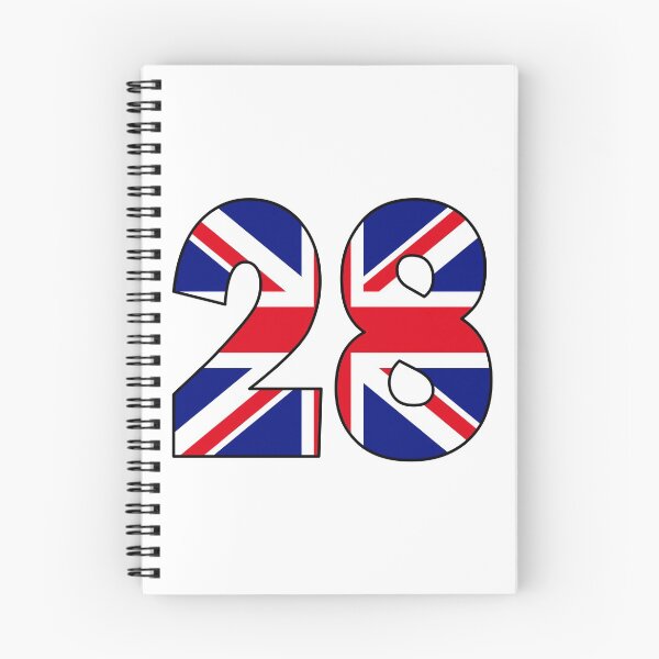 Item preview, Number 28 with UK flag on the background designed and sold by AllShirts21.