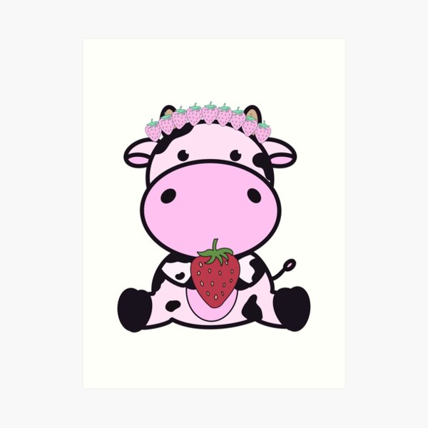 Roblox Art Prints Redbubble - roblox gfx girl strawberry cow