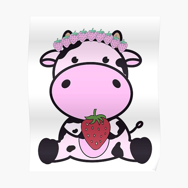 Strawberry Cow Roblox Posters | Redbubble