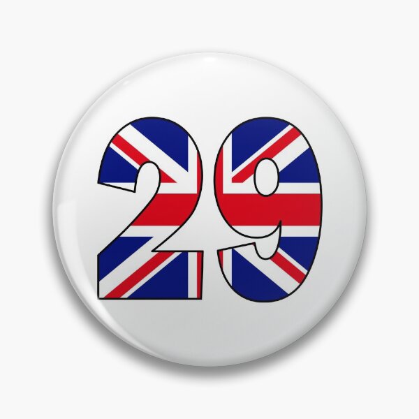 Item preview, Number 29 with UK flag on the background designed and sold by AllShirts21.
