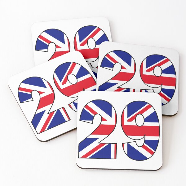 Item preview, Number 29 with UK flag on the background designed and sold by AllShirts21.