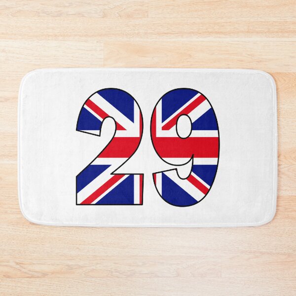 Item preview, Number 29 with UK flag on the background designed and sold by AllShirts21.