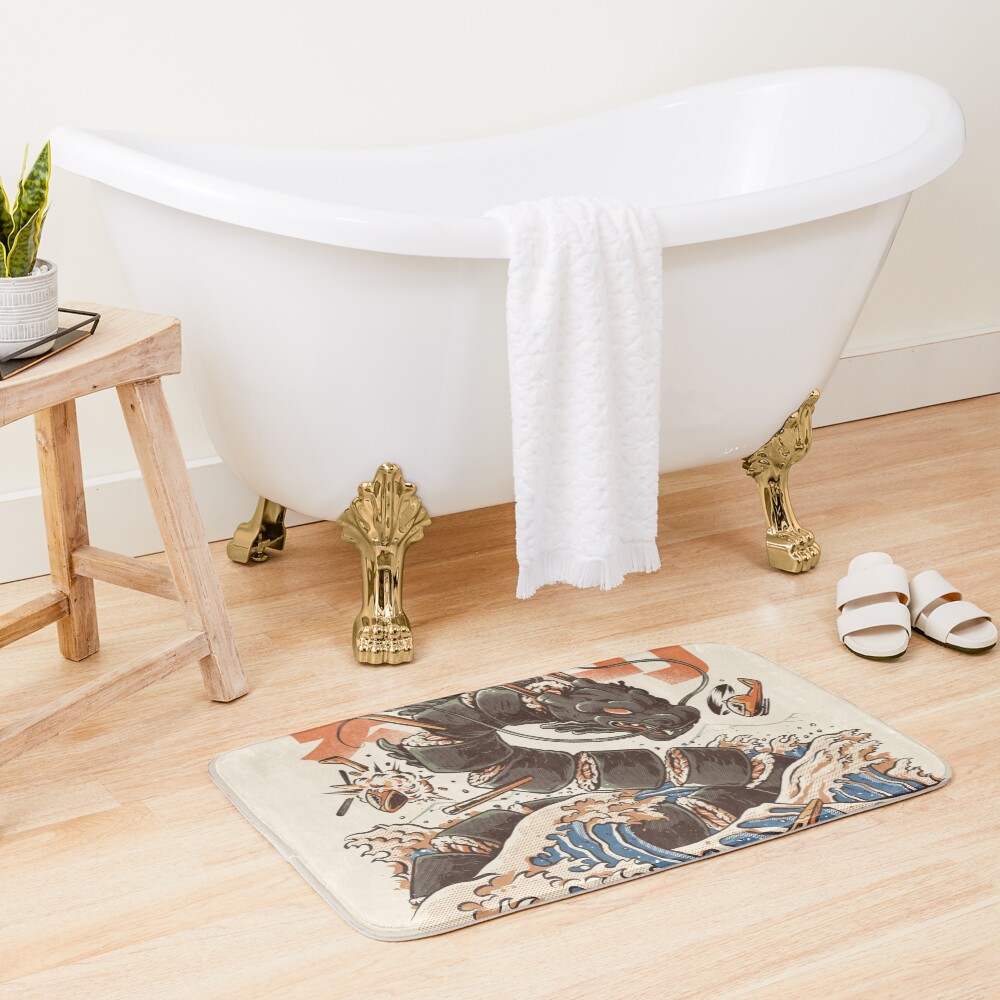 Great Sushi Dragon Bath Mat