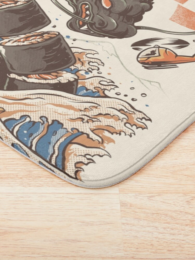 Alternate view of Great Sushi Dragon Bath Mat