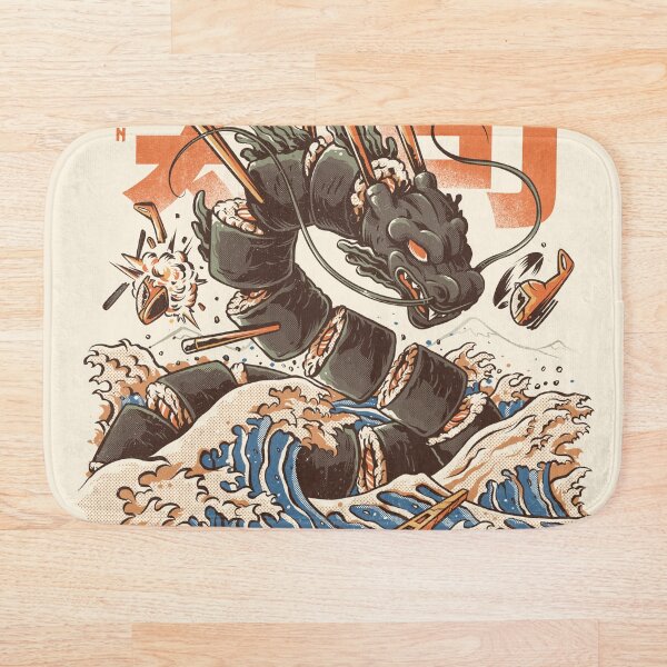 Great Sushi Dragon Alfombra de baño