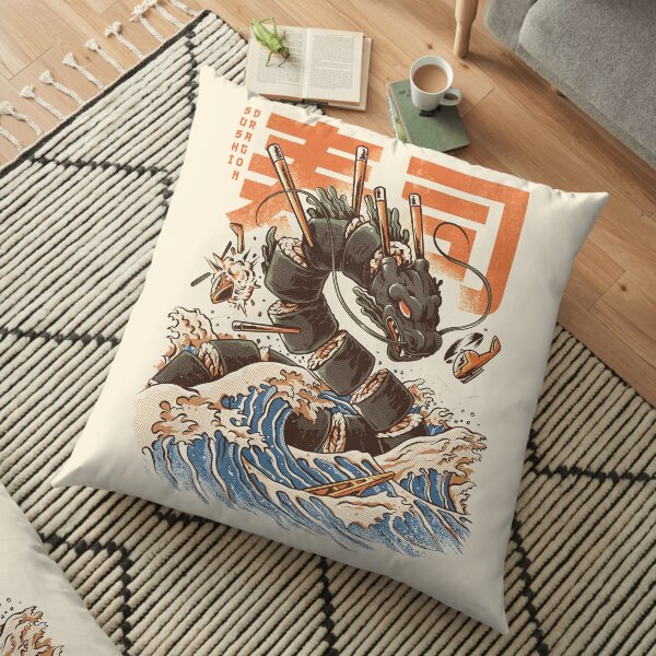Great Sushi Dragon Floor Pillow