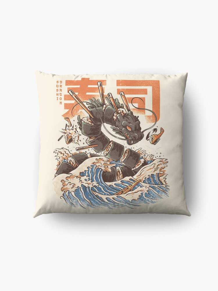 Alternate view of Great Sushi Dragon Floor Pillow