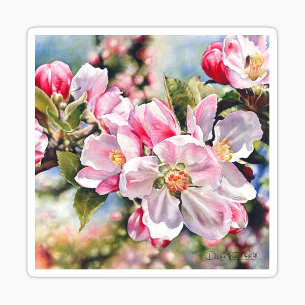 Item preview, Springtime Blossoms Watercolor Painting designed and sold by Debbie Friis-Pettitt.