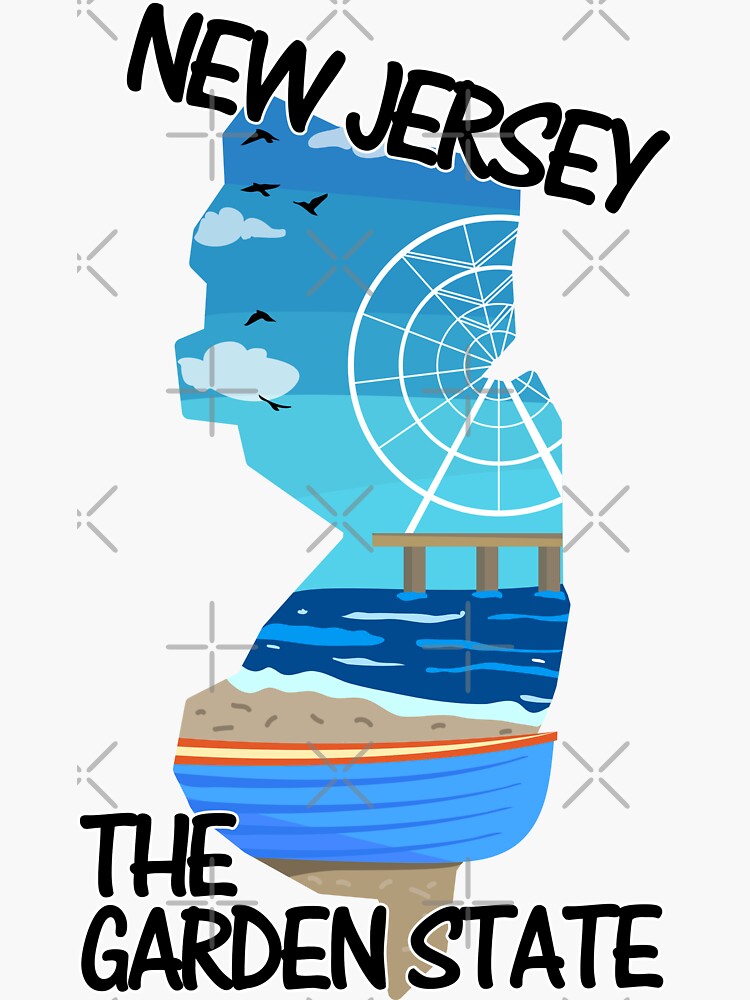 "New Jersey - The Garden State - Bumper Sticker" Sticker For Sale By ...