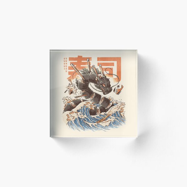 Great Sushi Dragon Acrylic Block
