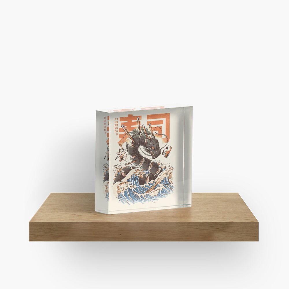Great Sushi Dragon Acrylic Block