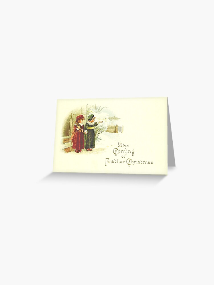 Thumbnail 1 of 2, Greeting Card, Vintage Christmas Card from The Coming of Father Christmas (1894) designed and sold by douglasewelch.