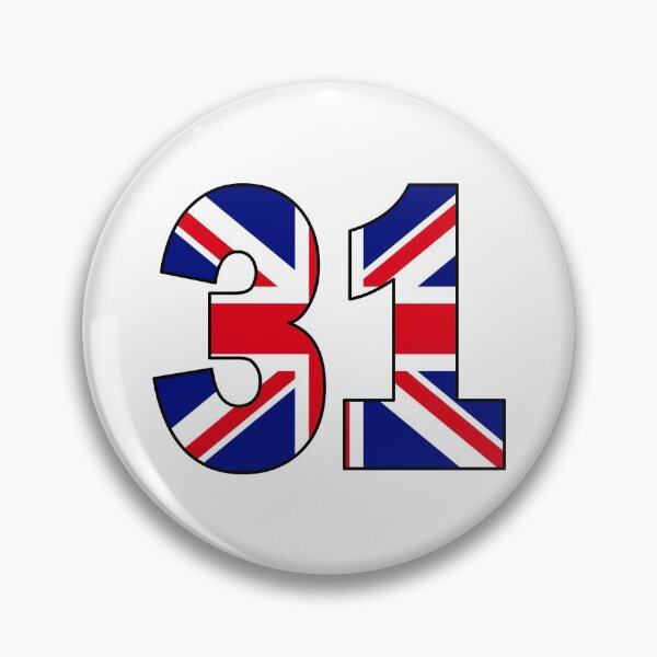 Item preview, Number 31 with UK flag on the background designed and sold by AllShirts21.