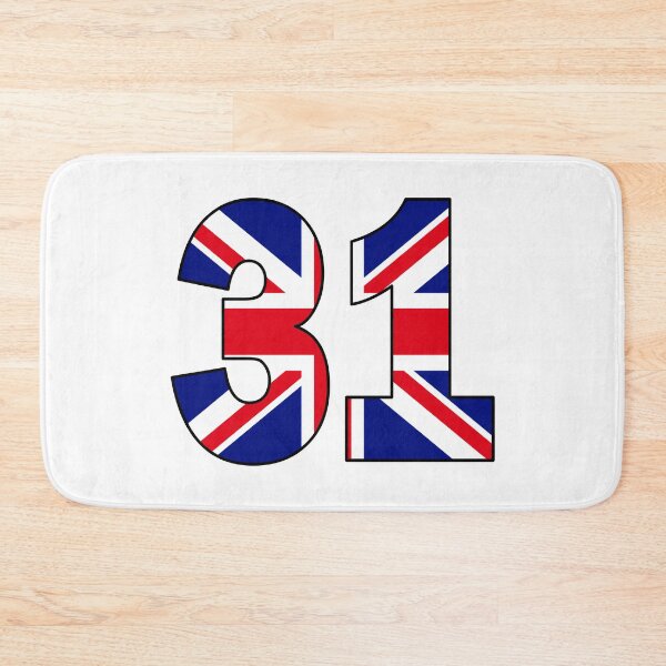 Item preview, Number 31 with UK flag on the background designed and sold by AllShirts21.