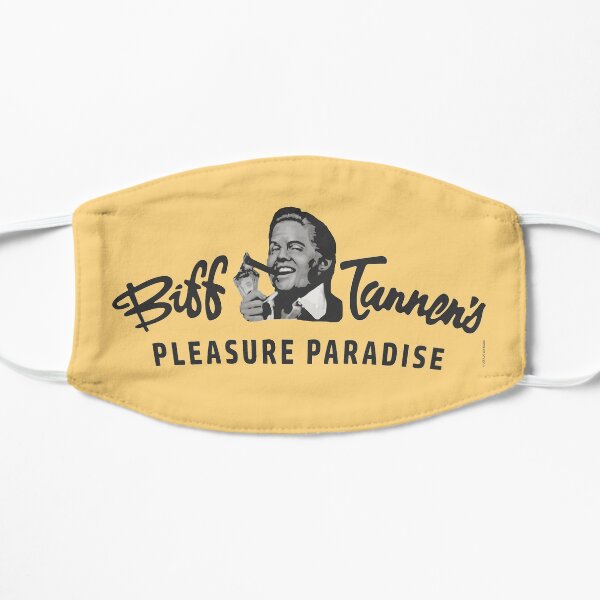 Biff Tannens Pleasure Paradise Logo - Artwork for Wall Art, Posters, Prints, Tshirts, Men, Women, Youth Flat Mask