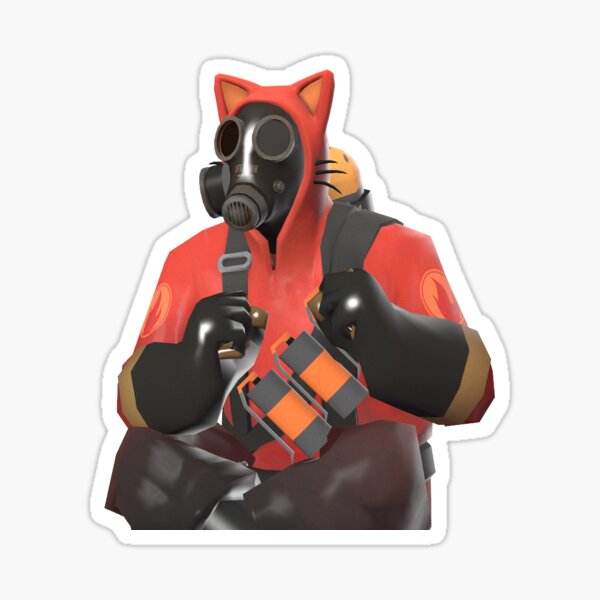 "Cat pyro tf2" Sticker for Sale by Potatosoop Redbubble
