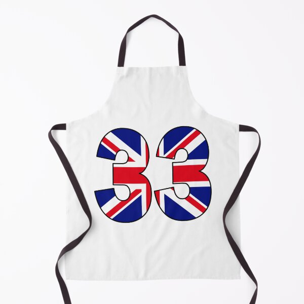 Item preview, Number 33 with UK flag on the background designed and sold by AllShirts21.